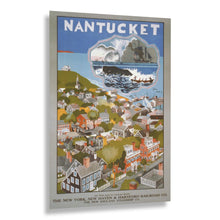 Cargar imagen en el visor de la galería, Digitally Restored and Enhanced 1925 Nantucket Island Travel Poster - Vintage New England Whaling History - Coastal Tourism Art - Museum-Quality Print
