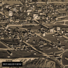 Load image into Gallery viewer, Digitally Restored and Enhanced 1882 Golden Colorado Bird's Eye View Map - Western Mining Town Cartography - Frontier Development - Archival Reproduction
