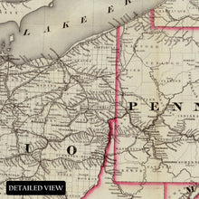 Load image into Gallery viewer, Digitally Restored and Enhanced 1860 Northeastern States Railroad Map - Antebellum Transportation Cartography - Civil War Era Infrastructure - Archival Print
