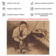 Load image into Gallery viewer, Digitally Restored and Enhanced 1898 Harry Houdini Escape Artist Poster - Stone Walls and Chains - Victorian Era Magic History - Archival Reproduction

