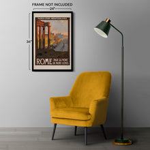 Load image into Gallery viewer, Digitally Restored and Enhanced 1920 Rome Italy Mont Cenis Alpine Railway Travel Poster - Golden Age of Rail Tourism - European Travel Art - Archival Reproduction

