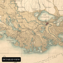 Load image into Gallery viewer, Digitally Restored and Enhanced 1861 Mississippi River Delta Alluvial Region Map - Civil War Strategic Cartography - Southern Geography - Historical Document
