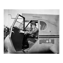 Cargar imagen en el visor de la galería, Digitally Restored and Enhanced 1936 Amelia Earhart Portrait Photo - Aviation Pioneer Cockpit - Golden Age of Flight History - Gallery-Quality Print
