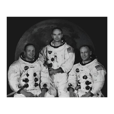 Digitally Restored and Enhanced 1969 Apollo 11 Crew Photo Print - Old Photo of Apollo 11 Space Crew Neil Armstrong Buzz Aldrin & Michael Collins Poster