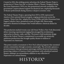 Load image into Gallery viewer, Digitally Restored and Enhanced 1936 Horse Eats Hat New York WPA Federal Art Project Theatre Poster - Depression Era Art Deco - Archival Reproduction

