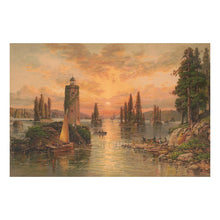 Load image into Gallery viewer, Digitally Restored and Enhanced 1887 Thousand Islands St Lawrence River Victorian Landscape Print - Golden Age Tourism Art - Archival Reproduction
