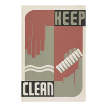 Load image into Gallery viewer, Digitally Restored and Enhanced 1936 Keep Clean Rochester New York WPA Federal Art Project Health Poster - Depression Era Art Deco - Archival Reproduction
