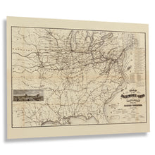 Load image into Gallery viewer, Digitally Restored and Enhanced 1878 Eastern United States Baltimore Ohio Railroad Map - Gilded Age Transportation Cartography - Industrial Expansion - Gallery Print

