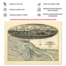 Load image into Gallery viewer, Digitally Restored and Enhanced 1863 Vicksburg Mississippi Civil War Canal Fortifications Map  - Military Engineering History - Archival Reproduction
