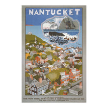 Cargar imagen en el visor de la galería, Digitally Restored and Enhanced 1925 Nantucket Island Travel Poster - Vintage New England Whaling History - Coastal Tourism Art - Museum-Quality Print
