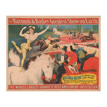 Cargar imagen en el visor de la galería, Digitally Restored and Enhanced 1897 Barnum &amp; Bailey Circus Poster - Miss Rose Meers Greatest Lady Rider - Victorian Equestrian - Archival Print
