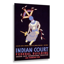 Cargar imagen en el visor de la galería, Digitally Restored and Enhanced 1939 Apache Devil Dancer Arizona Golden Gate Exposition WPA Federal Art 
Project Poster - Depression Era Art Deco - Archival Reproduction
