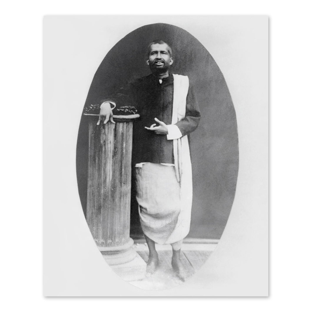 Digitally Restored and Enhanced 1901 Ramakrishna Paramahamsa Photo Print - Old Photo of Sri Ramakrishna Poster - Ramakrishna Chattopadhyaya Portrait Photo