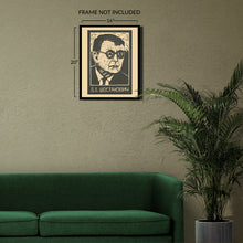 Cargar imagen en el visor de la galería, Digitally Restored and Enhanced 1976 Dmitri Shostakovich Poster Matte - Vintage Poster of Russian Composer Dmitri Shostakovich Wall Art Poster Print
