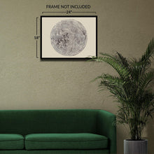 Load image into Gallery viewer, Digitally Restored and Enhanced 1971 Surface of The Moon Map Poster - Vintage Map of The Moon Wall Art Print - Old Map of The Moon Wall Poster
