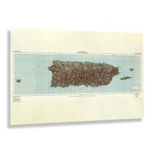 Load image into Gallery viewer, Digitally Restored and Enhanced 1952 Puerto Rico Map Poster - Vintage Wall Map of Puerto Rico E Islas Limitrofes - Old Puerto Rico Map Wall Art Print
