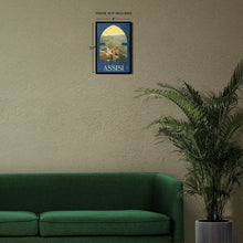 Load image into Gallery viewer, Digitally Restored and Enhanced 1920 Assisi Italy Medieval Hill Town Travel Poster - European Tourism Art - Archival Reproduction
