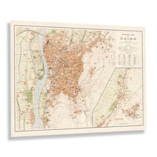 Load image into Gallery viewer, Digitally Restored and Enhanced 1920 Cairo Egypt Map Print - Vintage Map of Egypt Poster - General Map of Cairo Egypt Wall Art Print
