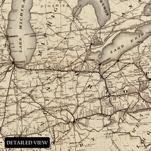 Load image into Gallery viewer, Digitally Restored and Enhanced 1878 Eastern United States Baltimore Ohio Railroad Map - Gilded Age Transportation Cartography - Industrial Expansion - Gallery Print

