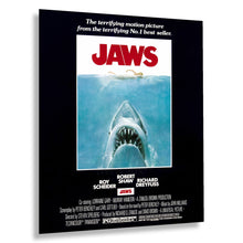 Load image into Gallery viewer, Digitally Restored and Enhanced 1975 Jaws Movie Poster Matte - Vintage Movie Poster of Box Office Movie Jaws Print Wall Art - Jaws Movie Memorabilia Poster
