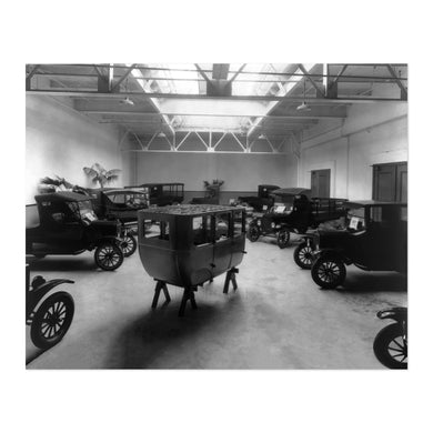 Digitally Restored and Enhanced 1925 Ford Motor Company Photo Print - Vintage Photo Ford Display Room - Old Photo of Ford Automobiles on Display Poster