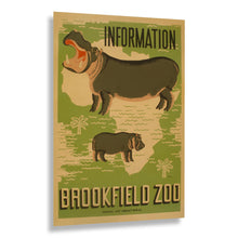 Cargar imagen en el visor de la galería, Digitally Restored and Enhanced 1938 Brookfield Zoo Chicago Poster - WPA Federal Art Project - Depression Era Art - Museum-Quality Print
