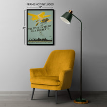 Load image into Gallery viewer, Digitally Restored and Enhanced 1941 The Fly is Deadly as a Bomber WWII Military Poster - World War II Public Health Propaganda - Archival Reproduction
