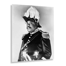 Load image into Gallery viewer, Digitally Restored and Enhanced 1923 Marcus Garvey Poster Photo - Vintage Portrait Photo of Marcus Mosiah Garvey in Uniform Facing Left Print Wall Art
