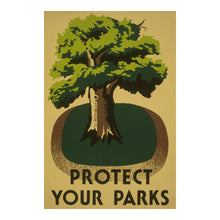 Load image into Gallery viewer, Digitally Restored and Enhanced 1938 Protect Your Parks Ohio Conservation WPA Federal Art Project Poster - Depression Era Art Deco - Archival Reproduction
