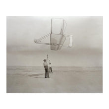 Cargar imagen en el visor de la galería, Digitally Restored and Enhanced 1902 Wright Brothers Kitty Hawk Glider Photo - Aviation Pioneers - Birth of Flight History Photography - Archival Print
