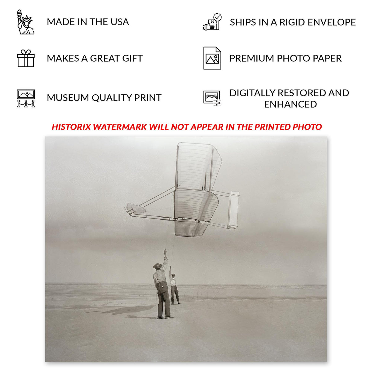 1902 Wright Brothers Kitty Hawk Glider Photo – Historic Prints