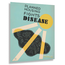 Cargar imagen en el visor de la galería, Digitally Restored and Enhanced 1936 New York Housing Fights Disease WPA Federal Art Project Poster - Depression Era Art Deco - Archival Reproduction
