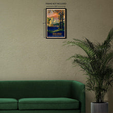 Cargar imagen en el visor de la galería, Digitally Restored and Enhanced 1920 West Point Military Academy Hudson River Travel Poster - Golden Age Tourism Art - Archival Reproduction
