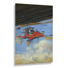 Load image into Gallery viewer, Digitally Restored and Enhanced 1900 Futuristic Air Travel Poster - Victorian Aviation Fantasy Flying Machines - Turn of Century - Archival Print
