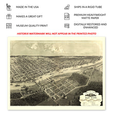 Load image into Gallery viewer, Digitally Restored and Enhanced 1887 Bay City Michigan Map Print - Old Map of Bay City Portsmouth Wenona and Salzburg Bay County Michigan Wall Art Poster
