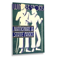 Cargar imagen en el visor de la galería, Digitally Restored and Enhanced 1936 Winter Sports National Parks Skiing Poster - WPA Federal Art Project - Depression Era Recreation - Archival Reproduction
