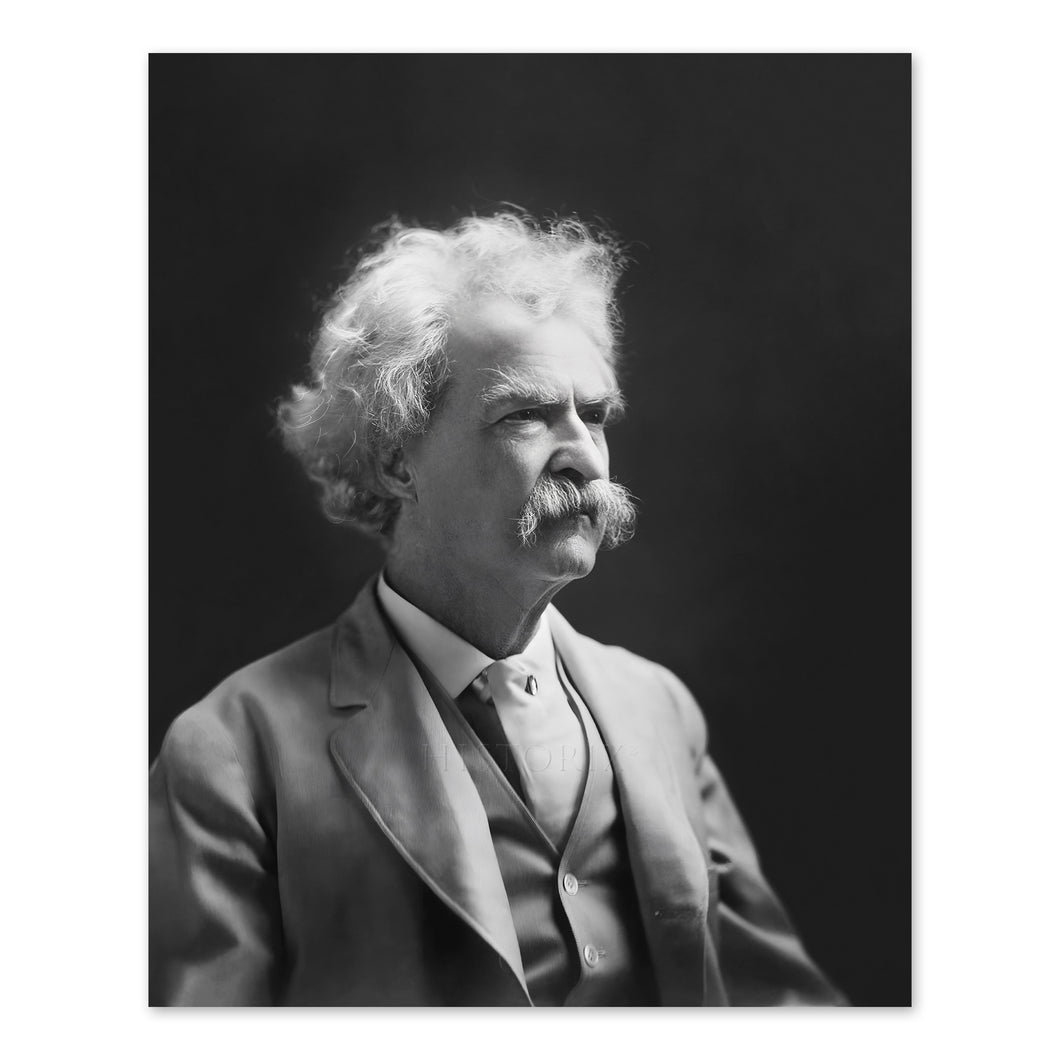 1907 Mark Twain Photo Print - Vintage Portrait Photo of Mark Twain The Father of American Literature - Mark Twain Poster