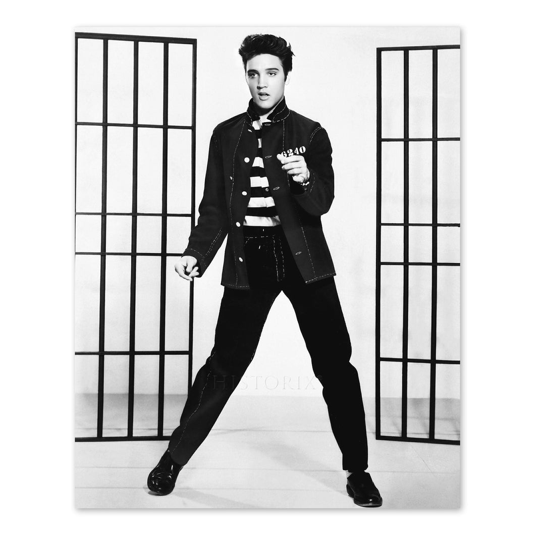 Digtally Restored and Enhanced 1957 Elvis Presley Photo Print - Vintage Photo of Elvis Presley on Jailhouse Rock - Old Poster of Elvis Presley Wall Art