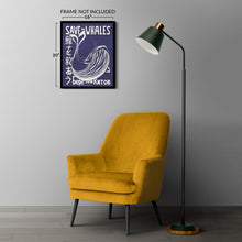 Cargar imagen en el visor de la galería, 1973 Save the Whales Poster - Vintage Environmental Conservation Movement - Marine Wildlife Ecology Art - Archival Reproduction
