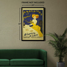 Cargar imagen en el visor de la galería, Digitally Restored and Enhanced 1900 Amandines de Provence French Biscuit Advertising Poster - Art Nouveau Era - Belle Epoque Art - Archival Reproduction
