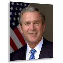 Cargar imagen en el visor de la galería, Digitally Restored and Enhanced George W Bush 43rd President of the United States Official Portrait Photo Print Poster
