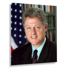 Cargar imagen en el visor de la galería, Digitally Restored and Enhanced William J Clinton 42nd President of the United States Official Portrait Photo Print Poster
