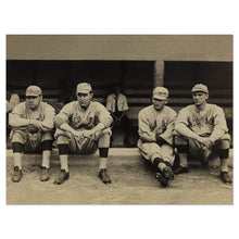 Load image into Gallery viewer, Digitally Restored and Enhanced 1915 Babe Ruth Poster Photo - Vintage Photo Print of Boston Red Sox Players Babe Ruth Ernie Shore Rube Foster &amp; Del Gainer
