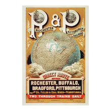 Load image into Gallery viewer, Digitally Restored and Enhanced 1883 Rochester Pittsburgh Railroad Pennsylvania New York Poster - Victorian Era Rail Transportation History - Archival Reproduction
