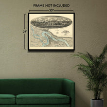 Load image into Gallery viewer, Digitally Restored and Enhanced 1863 Vicksburg Mississippi Civil War Canal Fortifications Map  - Military Engineering History - Archival Reproduction
