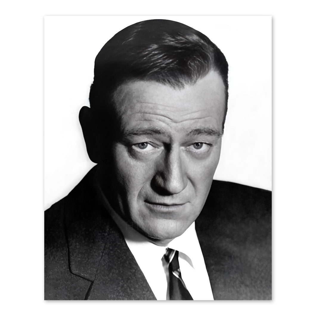 Digitally Restored and Enhanced 1965 John Wayne Photo Print - Vintage Portrait Photo of The Duke John Wayne Wall Art - Old Photo of Actor John Wayne Poster