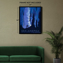 Load image into Gallery viewer, Digitally Restored and Enhanced 1936 See America Cave Travel Poster - WPA Federal Art Project - Depression Era Tourism Adventure - Gallery-Quality Print
