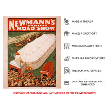 Cargar imagen en el visor de la galería, Digitally Restored and Enhanced 1925 Newmann Famous Road Show Poster - Jazz Age Mentalist Touring Theater Entertainment - Archival Print
