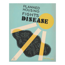 Cargar imagen en el visor de la galería, Digitally Restored and Enhanced 1936 New York Housing Fights Disease WPA Federal Art Project Poster - Depression Era Art Deco - Archival Reproduction
