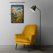 Cargar imagen en el visor de la galería, Digitally Restored and Enhanced 1945 Yosemite National Park United Airlines Travel Poster - Golden Age Aviation - California Art - Archival Print
